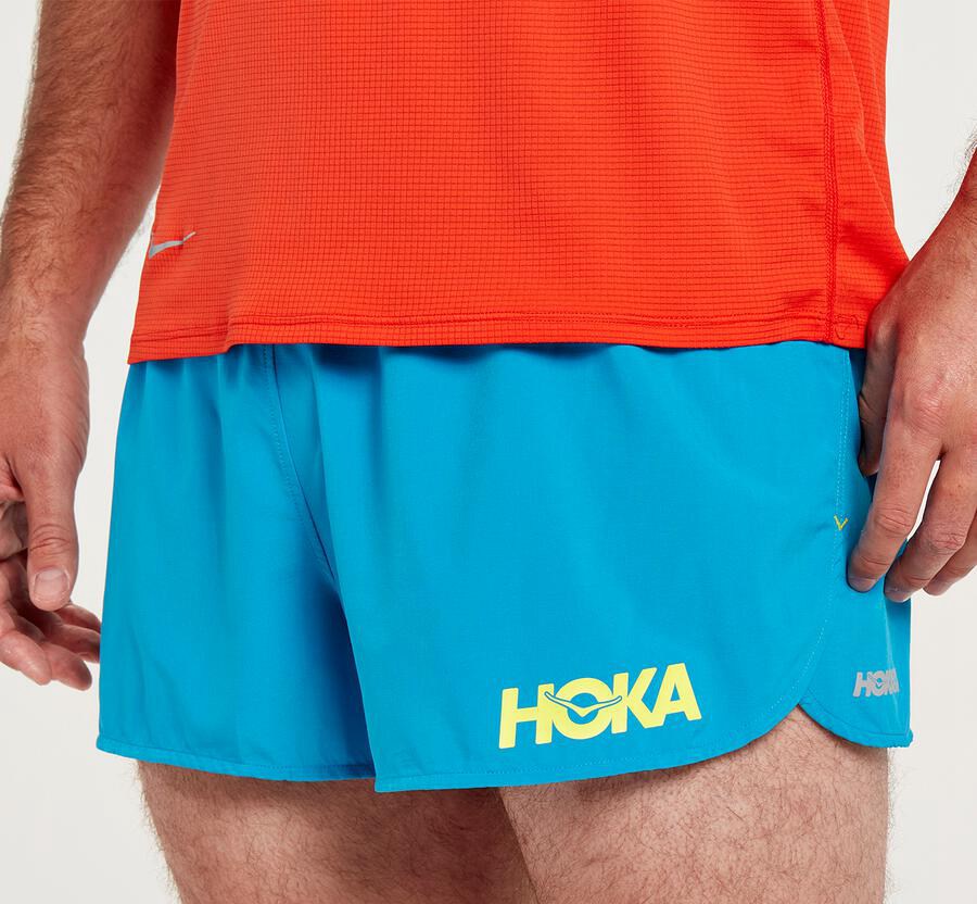 Pantalones Cortos Hoka One One Hombre Azules - Performance - HQZK92435